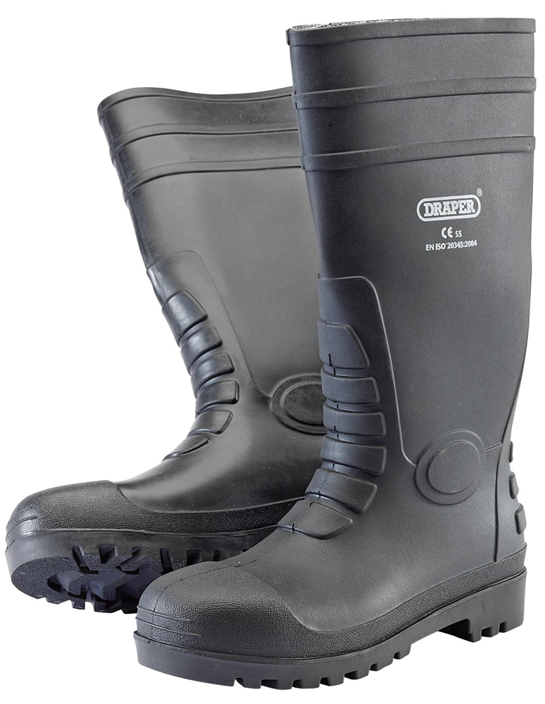 Draper SAFETY WELLINGTON BOOT SIZE 9 02699 Safety Wellington Boots with Metal Toecaps-S5