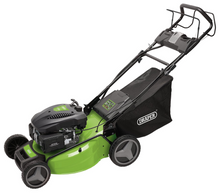 Load image into Gallery viewer, Draper PETROL L/MOWER STEEL DECK530MM 08674 530mm Self-Propelled Petrol Mulching Lawn Mower with Electric Start (173cc/4.4HP)
