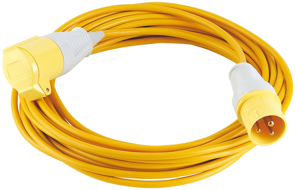 Draper EXTENSION LEAD 14MX1.5MM 110V 17570 110V Extension Cables with Plug and Socket