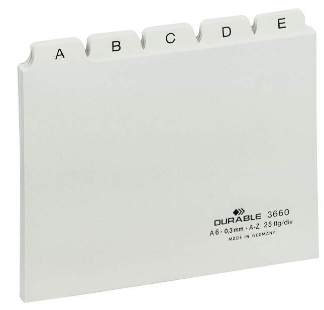 Durable 5 Part Alphabetical A-Z Reinforced Index Dividers | A6 Landscape