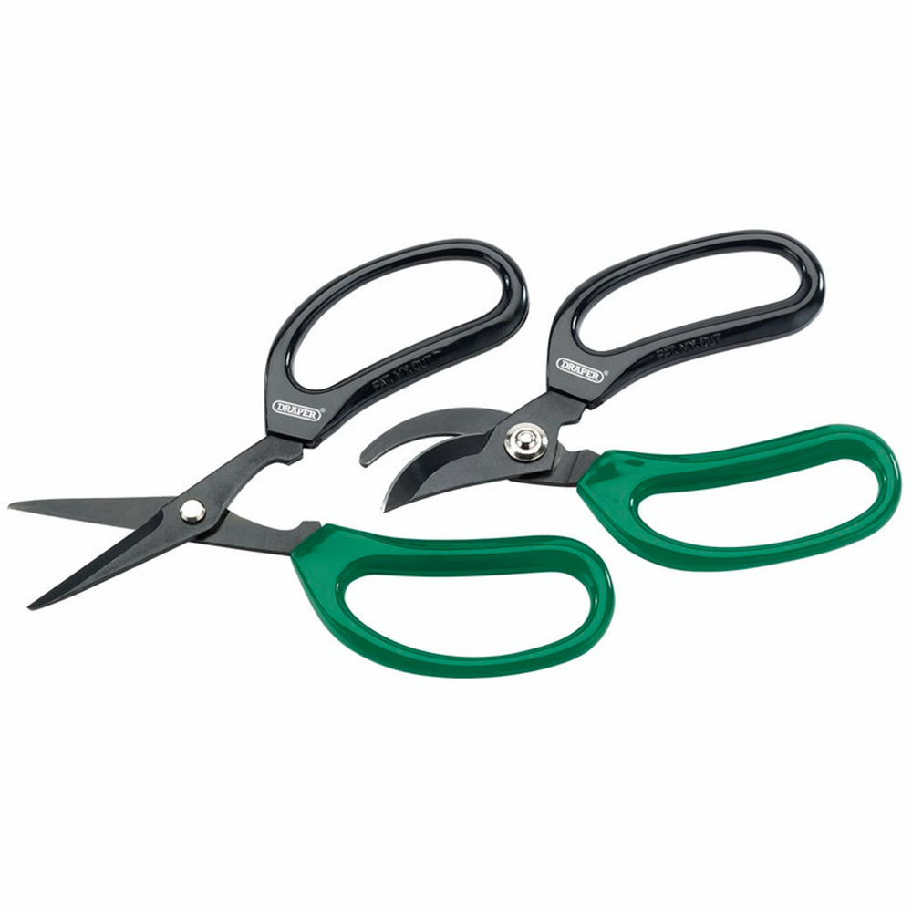 Draper GARDEN SCISSORS TWIN PACK 18299 Soft Grip Garden Scissor Set (2 Piece)