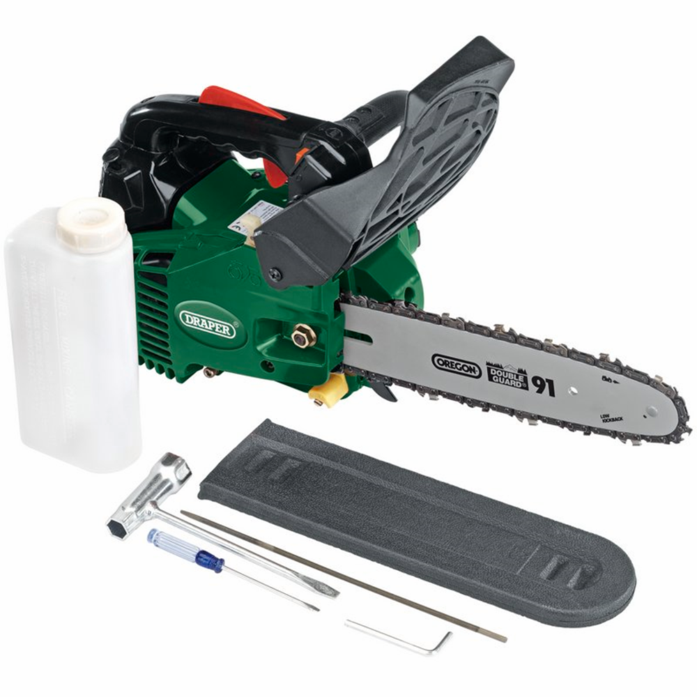 Draper 25.4CC 250MM PETROL CHAINSAW 15042 250mm Petrol Chainsaw with OregonÂ® Chain and Bar (25.4cc)