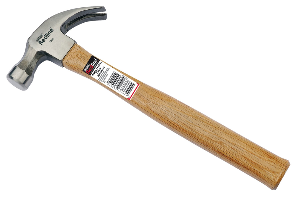 Draper CLAW HAMMER-16OZ WOODSHAFT 67664 Draper Redline Claw Hammers