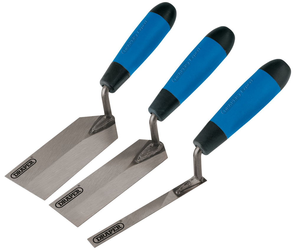 Draper EDGING TROWEL KIT- S/GRIP 3 PC 81263 Soft Grip Edging Trowel Set (3 Piece)