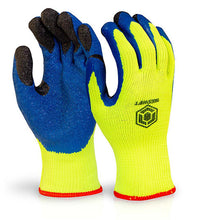 Load image into Gallery viewer, BEESWIFT LATEX THERMO-STAR FULLY DIPPED WORK GLOVES | YELLOW &amp; ORANGE ALL SIZES
