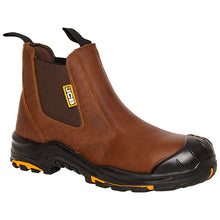 Load image into Gallery viewer, JCB WORKWEAR DEALER BOOT S3 HRO SRC BLACK/TAN | ALL SIZES
