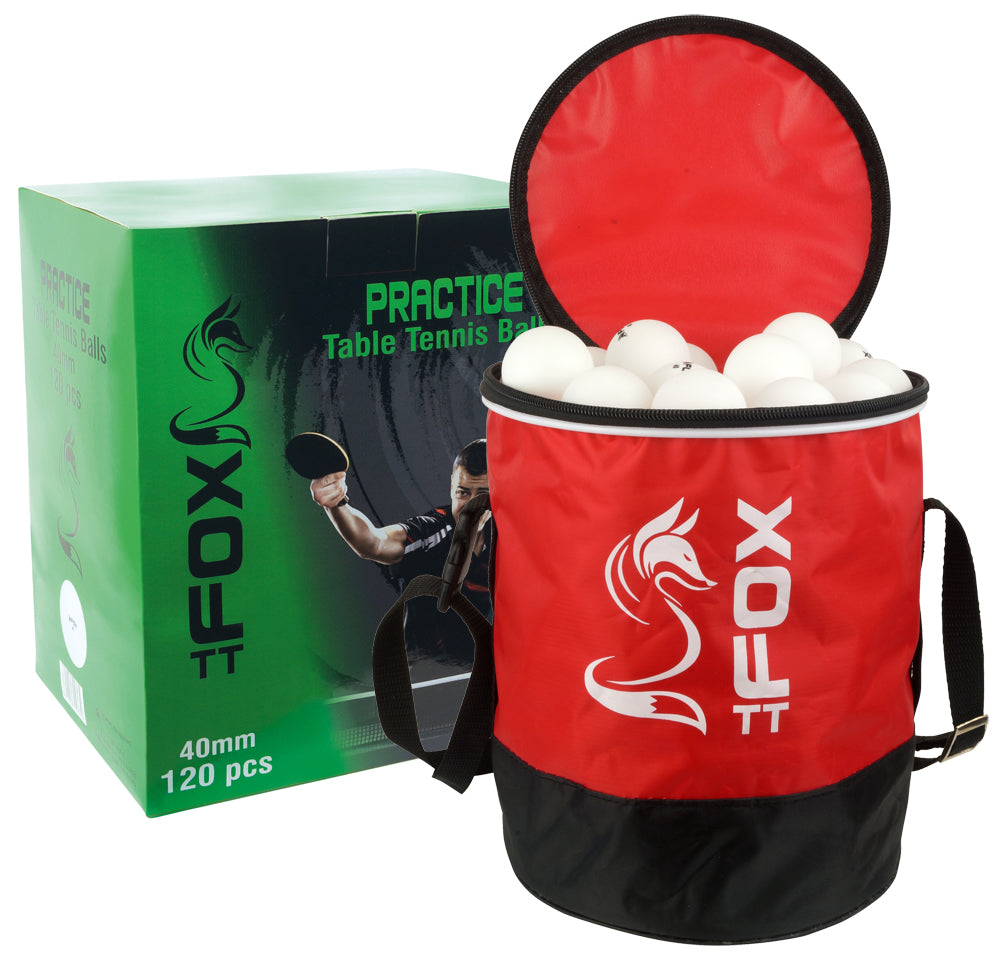 Fox TT Practice Table Tennis Balls & Bag (Pack of 120)