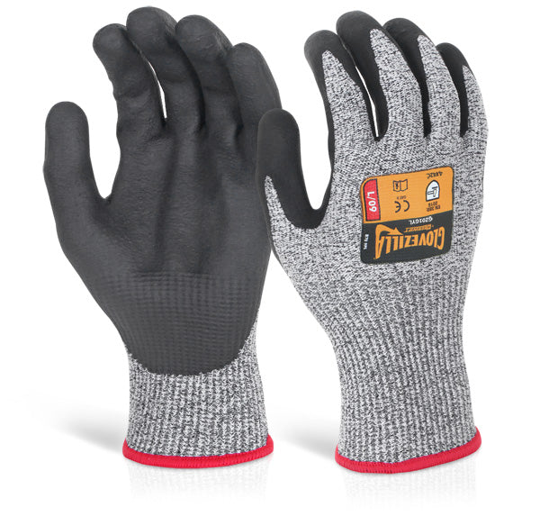 GloveZilla Grey Nitrile Palm Coated Work Glove PPE Garden Gardening All Sizes