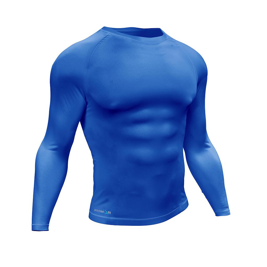 Precision Essential Baselayer Long Sleeve Shirt Adult Royal Large 42-44