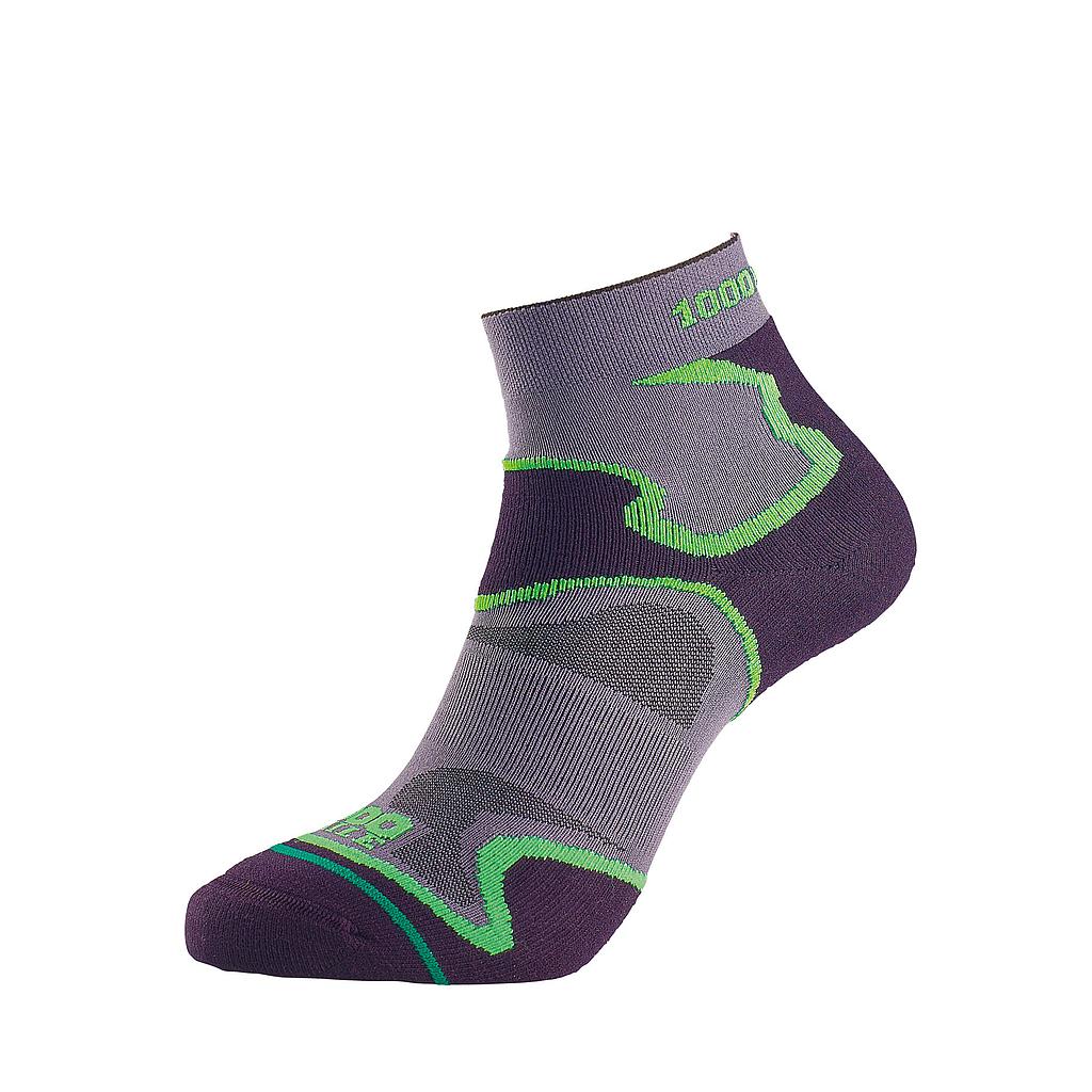 1000 Mile Fusion Sock Ladies Grey/Black/Green Medium