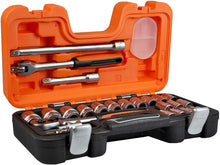 Load image into Gallery viewer, Bahco S240 24 Piece Socket Set Metric 1/2in Drive Square Drive
