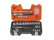 Load image into Gallery viewer, Bahco S240 24 Piece Socket Set Metric 1/2in Drive Square Drive
