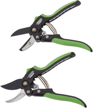 Load image into Gallery viewer, Draper BYPASS/ANVIL SECATEUR 2PC SET 08986 Anvil and Bypass Secateurs Set, 200mm (2 Piece)
