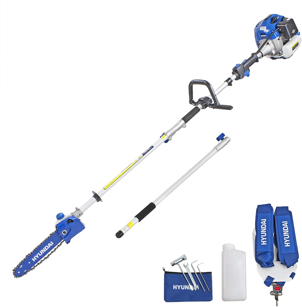 Hyundai 52cc Long Reach Petrol Pole Saw/Pruner/Chainsaw | HYPS5200X