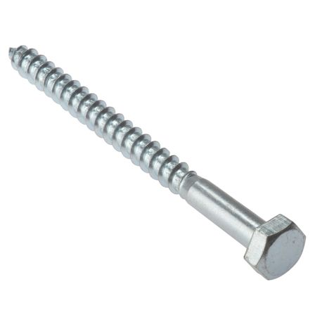 Unifix Hexagon Coach Screw DIN571 Bright Zinc Plated M10 x 75 qty50