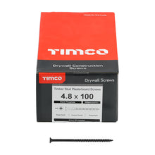 Load image into Gallery viewer, TIMCO Drywall Coarse Thread Bugle Head Black Screws - All Sizes
