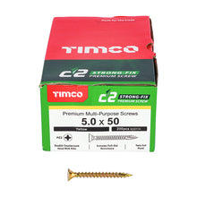 Load image into Gallery viewer, TIMCO C2 Strong-Fix Multi-Purpose Premium Countersunk Gold Woodscrews,All Sizes
