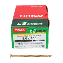 Load image into Gallery viewer, TIMCO C2 Strong-Fix Multi-Purpose Premium Countersunk Gold Woodscrews,All Sizes
