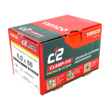 Load image into Gallery viewer, TIMCO C2 Clamp-Fix Multi-Purpose Premium Countersunk Gold Woodscrews - 6.0 x 60 Box OF 200 - 60060C2C
