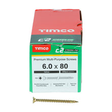 Load image into Gallery viewer, TIMCO C2 Strong-Fix Multi-Purpose Premium Countersunk Gold Woodscrews,All Sizes
