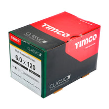 Load image into Gallery viewer, TIMCO Classic Multi-Purpose Countersunk Gold Woodscrews - 6.0 x 120 Box OF 100 - 60120CLAF
