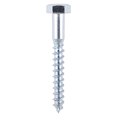 TIMCO Coach Screws Hex Head Silver  - 8.0 x 60 TIMbag OF 65 - 0860CSCB