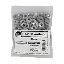 Load image into Gallery viewer, TIMCO EPDM Washers Galvanised - 16mm &amp; 19mm Bag OF 100
