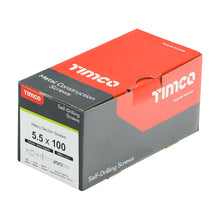 Load image into Gallery viewer, TIMCO Self-Drilling Heavy Section Screws Exterior Silver,All Sizes,100pcs
