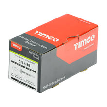 Load image into Gallery viewer, TIMCO Self-Drilling Heavy Section Screws Exterior Silver with EPDM Washer - 5.5 x 80 Box OF 100 - H80W16B
