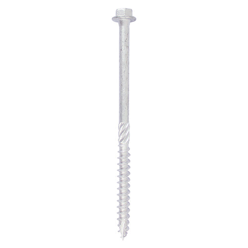 TIMCO Hex Flange Head Exterior Silver Timber Screws  - All Sizes,10pcs