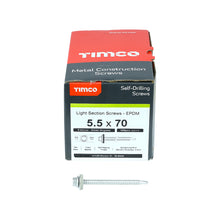 Load image into Gallery viewer, TIMCO Self-Drilling Light Section Screws Exterior Silver with EPDM Washer,All Sizes
