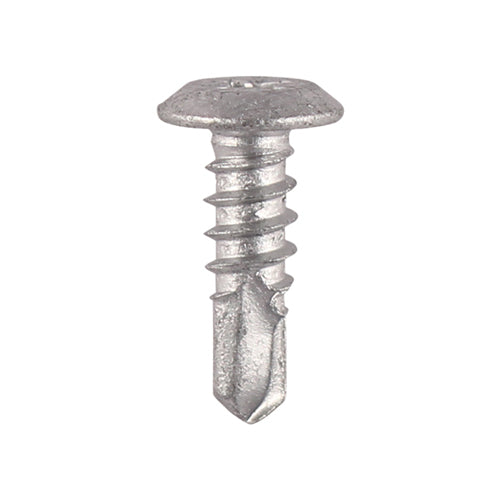 TIMCO Self-Drilling Metal Framing Low Profile Pan Head Exterior Silver Screws - 4.8 x 16 Box OF 500 - LPP16