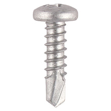 Load image into Gallery viewer, TIMCO Window Fabrication Screws Pan PH Self-Tapping Self-Drilling Point Martensitic Stainless Steel &amp; Silver Organic - 4.2 x 25 Box OF 1000 - 133SS
