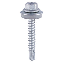 Load image into Gallery viewer, TIMCO Self-Drilling Heavy Section Silver Screws with EPDM Washer,All Sizes,Box 100pcs
