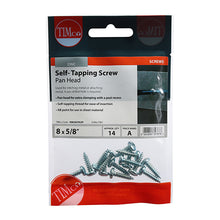 Load image into Gallery viewer, TIMCO Self-Tapping Pan Head Silver Screws - All Sizes
