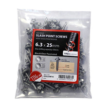 Load image into Gallery viewer, TIMCO Slash Point Sheet Metal to Timber Screws Silver with EPDM Washer,All Sizes,100pcs
