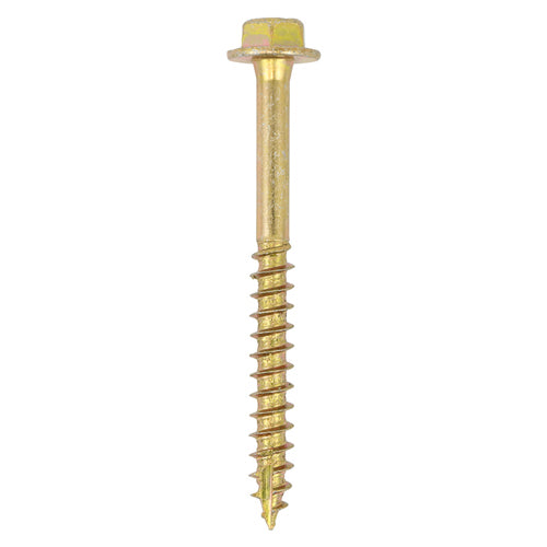 TIMCO Solo Advanced Hex Head Gold Coach Woodscrews - 6.0 x 100 TIMpac OF 8 - 6100SCSYP