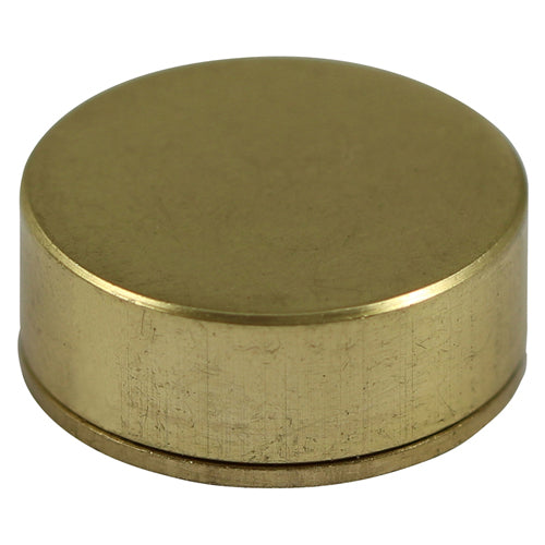 TIMCO Threaded Screw Caps Solid Brass Satin Brass - 16mm TIMpac OF 4 - TSC16SBP