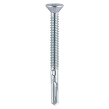 Load image into Gallery viewer, TIMCO Self-Drilling Wing-Tip Steel to Timber Heavy Section Silver Screws  - 5.5 x 100 Box OF 100 - HW100B

