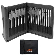 Load image into Gallery viewer, Bahco 15 Piece Flat Spade Drill Bit Set 6mm 35mm in Storage Wallet 9529SET15
