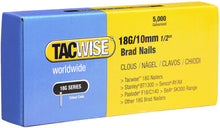 Load image into Gallery viewer, Tacwise 18G/10mm Brad Nails, 0392, 18G Brad Nails, Pack of 5,000, Galvanised
